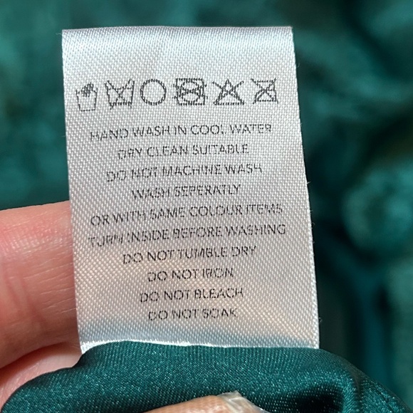 Free People Third Form Running Water Crinkle Satin Dress in Emerald - Picture 9 of 10